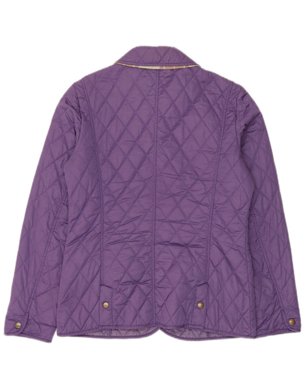 Jachetă matlasată Barbour pentru femei UK 12 Poliester violet mediu