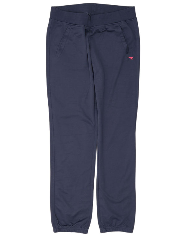 Pantaloni de trening Diadora pentru femei Joggeri UK 14 Poliester mare bleumarin