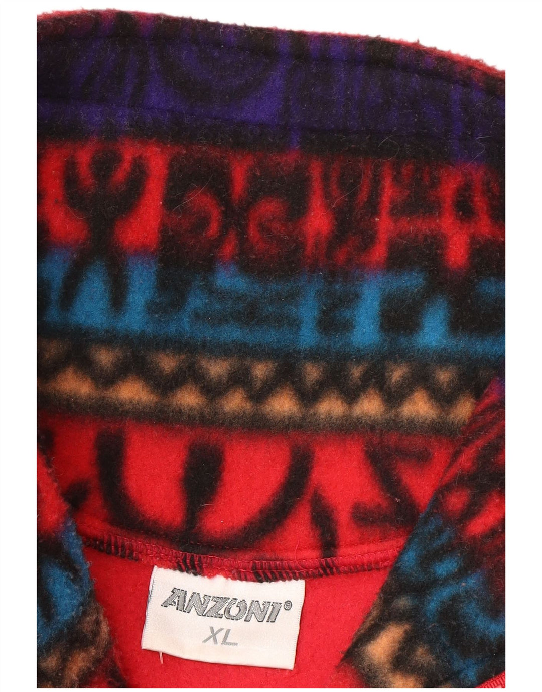 Pulover Anzoni pentru bărbați, cu fermoar și gât, XL, poliester geometric geometric