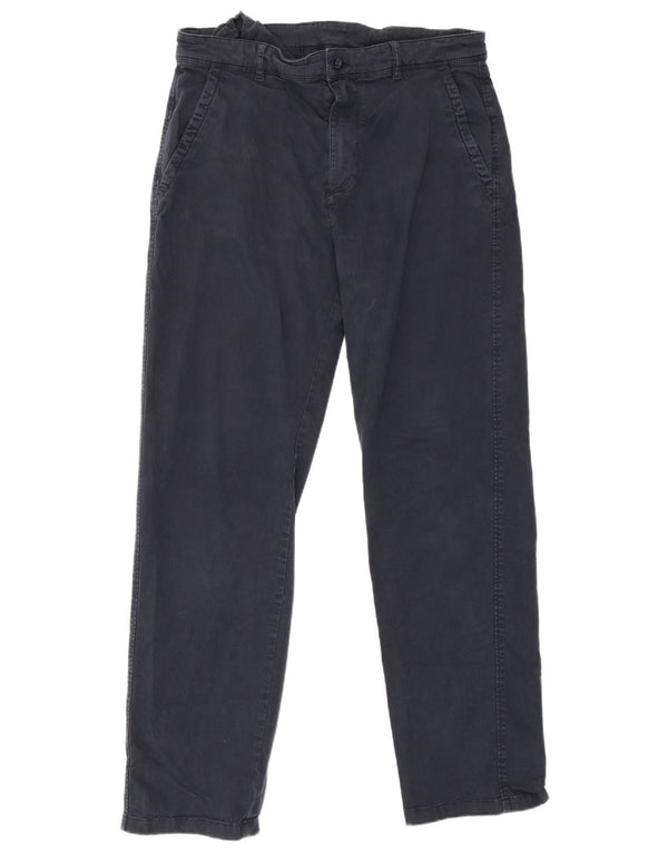 Pantaloni chino drepți pentru bărbați Zara EU 42 Mari L32 L30 Bumbac bleumarin