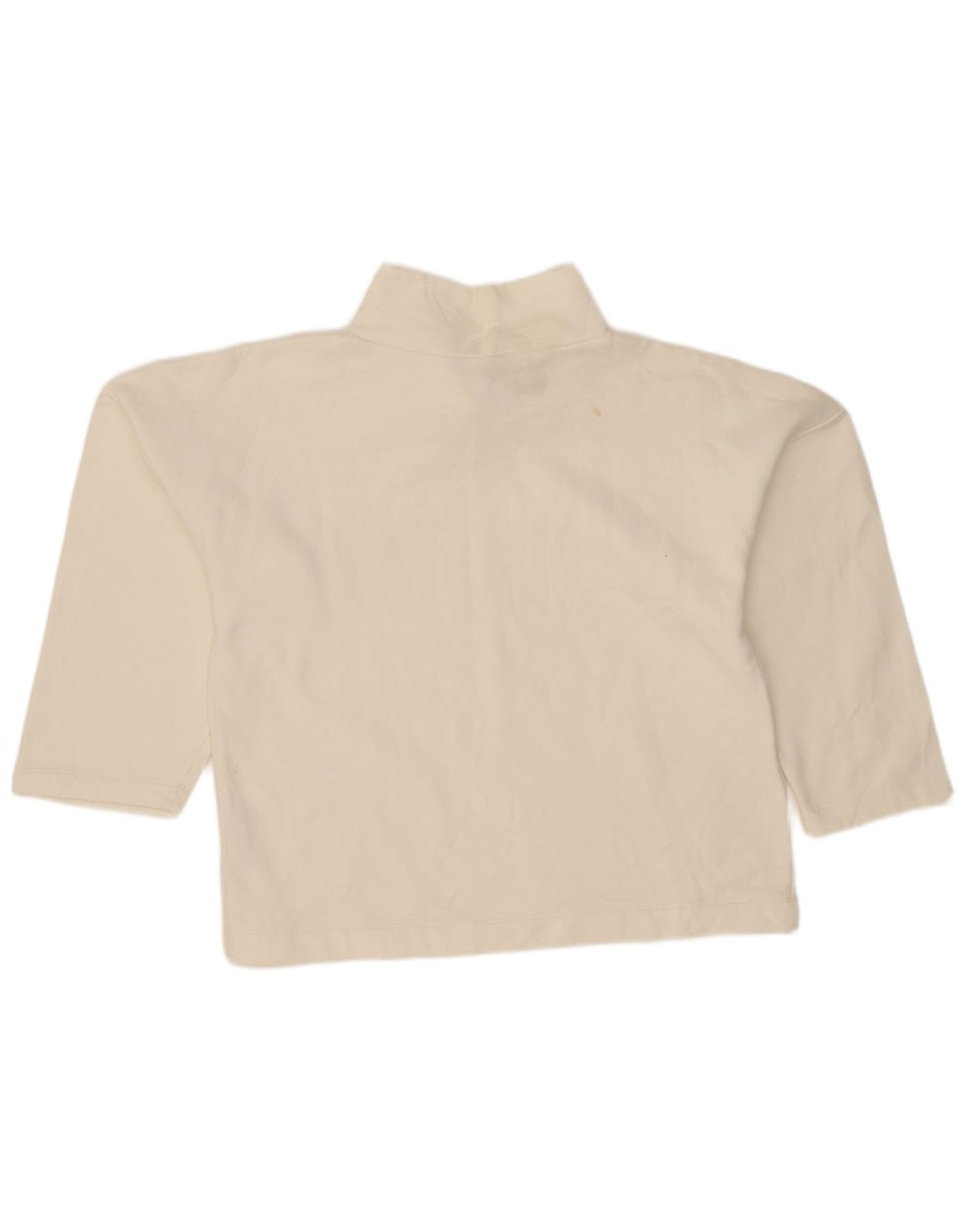 Top supradimensionat pentru femei Zara cu mâneci 3/4 UK 10 mic bumbac alb