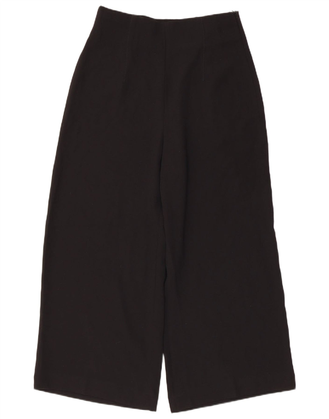 Pantaloni tăiați pentru femei Zara cu picioare largi Mediu L30 L24 Poliester negru