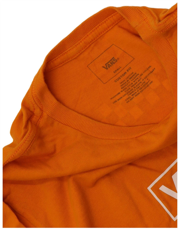 Tricou grafic personalizat Vans pentru bărbați Top mic din bumbac portocaliu