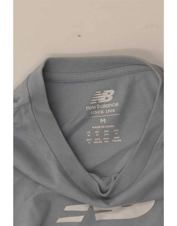 Tricou grafic pentru băieți New Balance Top 9-10 ani albastru mediu