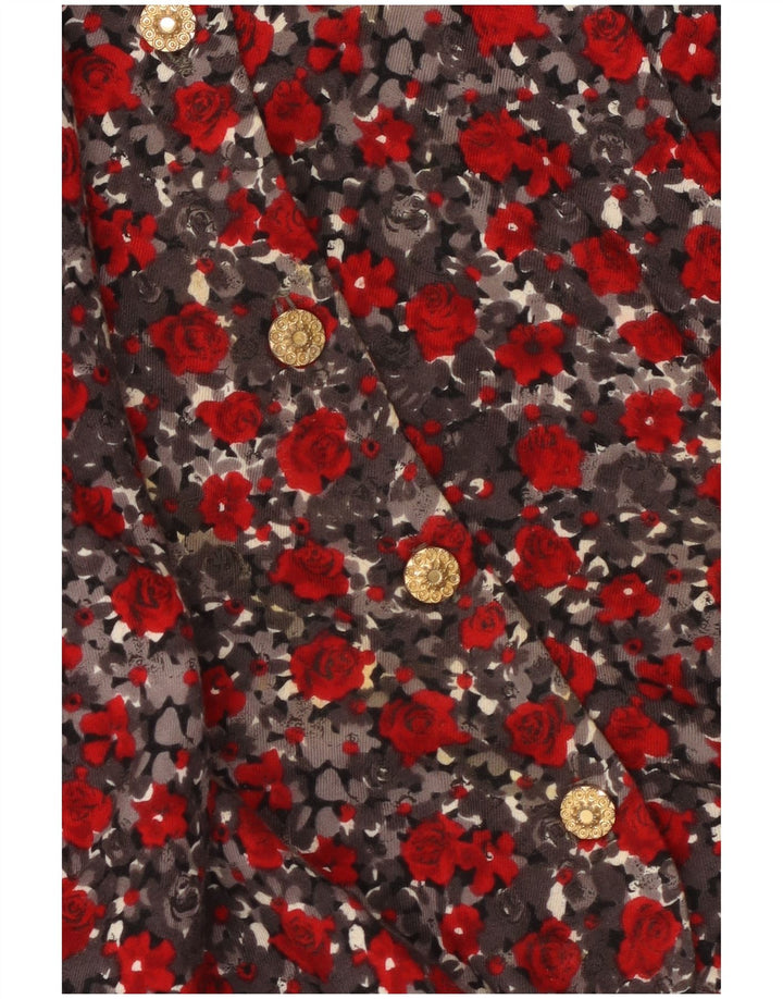 Bluză Premode pentru femei, cămașă cu cravată în față UK 18 XL, roșu, floral