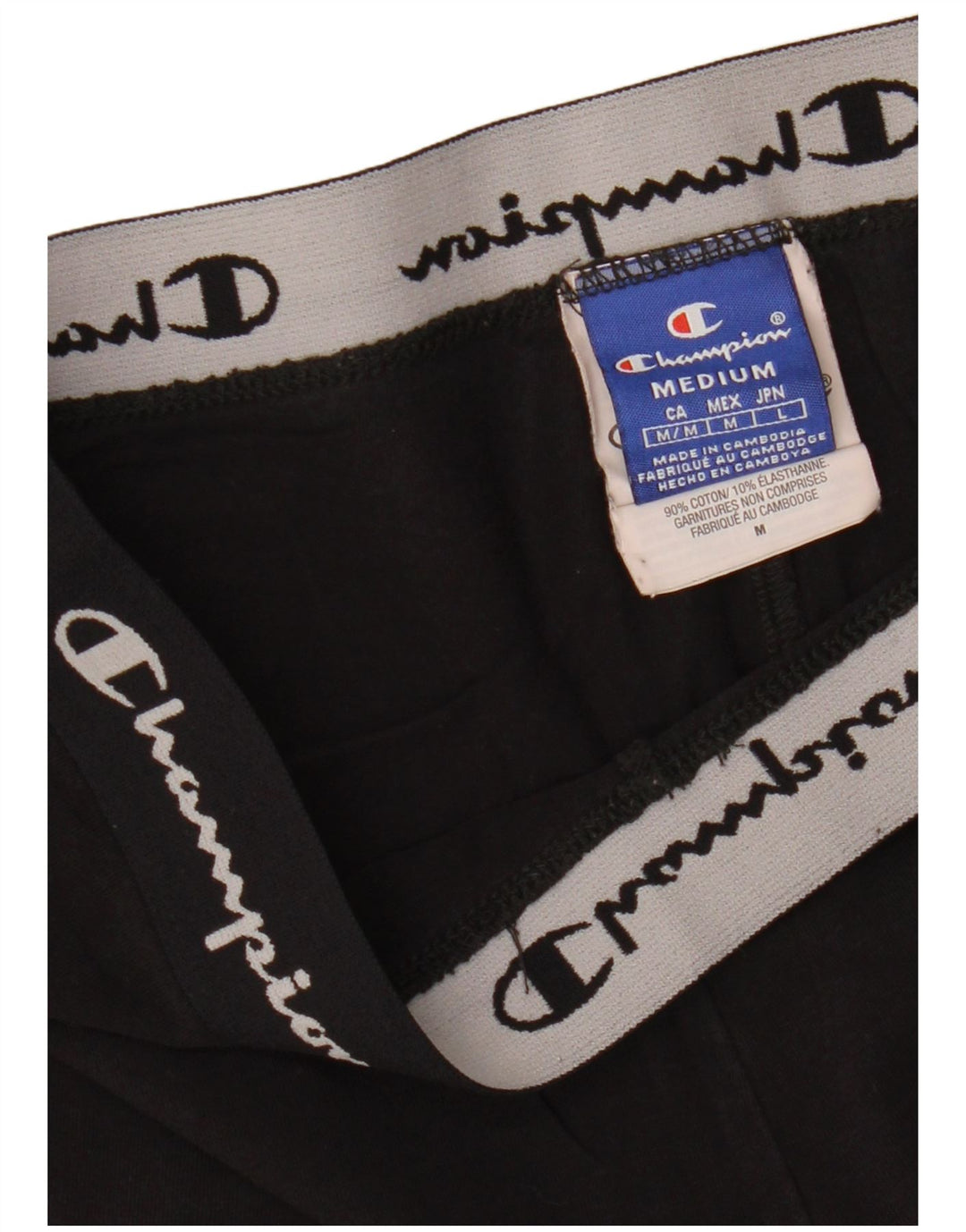 Pantaloni scurti sport grafic pentru femei CHAMPION UK 12 bumbac mediu negru