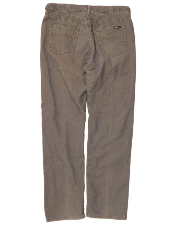 Cerruti Mens Straight Corduroy Trousers W38 L34 Blue Polyester