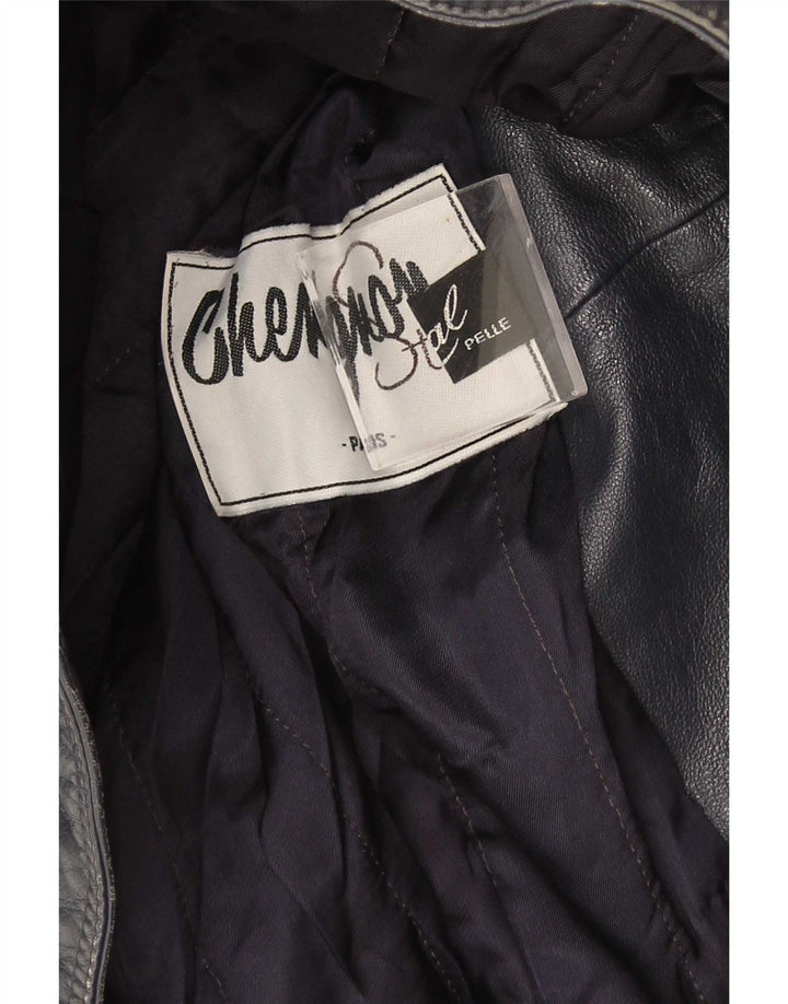 Jachetă de piele pentru femei Chevignon UK 16 mare bleumarin