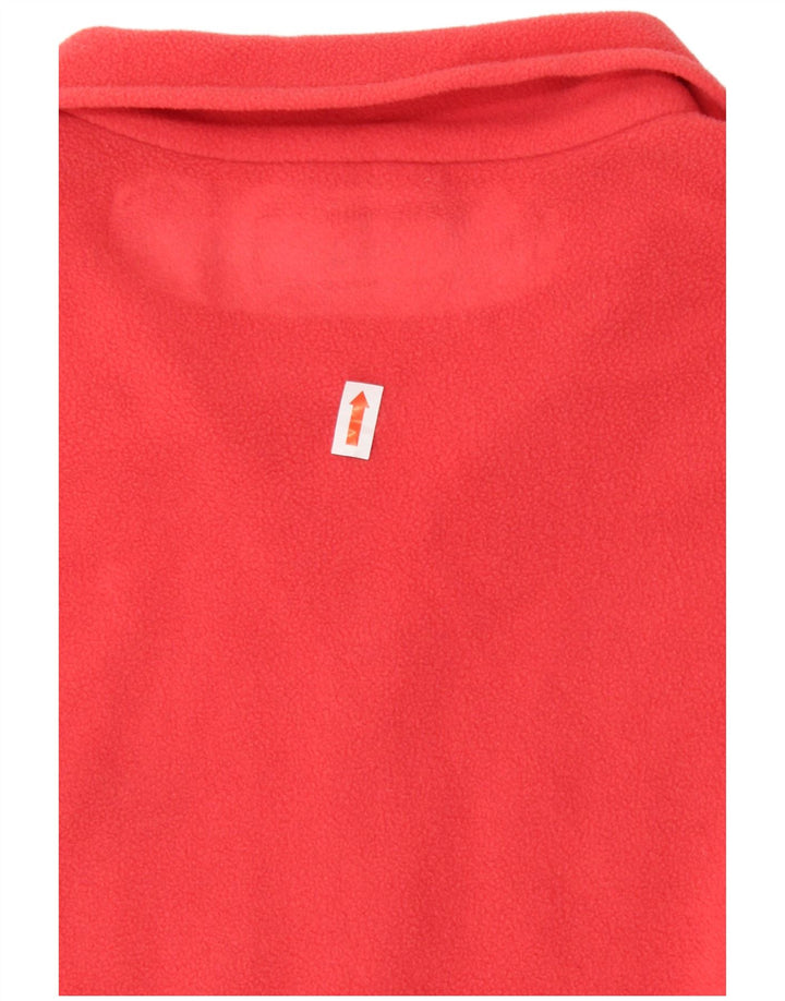 JACK WOLFSKIN Womens Zip Neck Fleece Jumper UK 16 Large Orange Polyester
