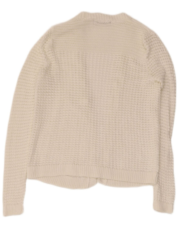Pulover cardigan deschis pentru femei Marks & Spencer UK 8 Small White