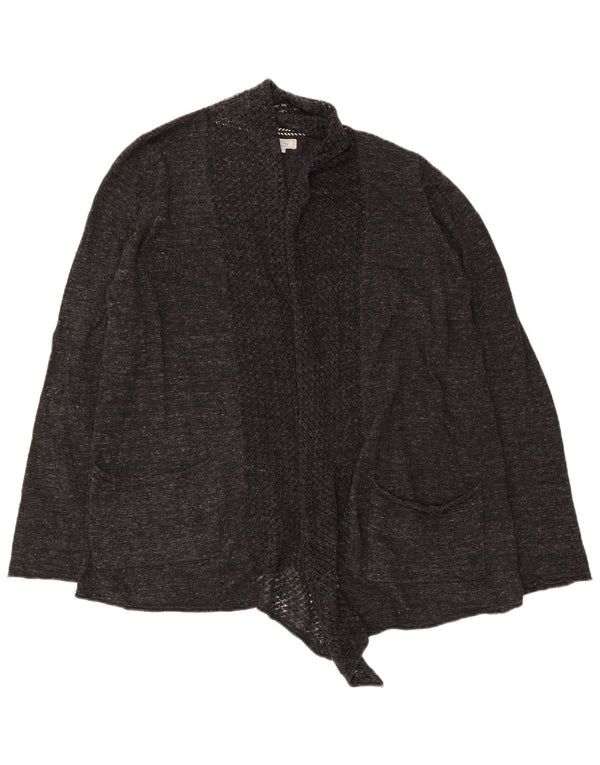 Pulover cardigan Fat Face pentru femei cu cravată în față UK 16 mare bumbac cu pete gri
