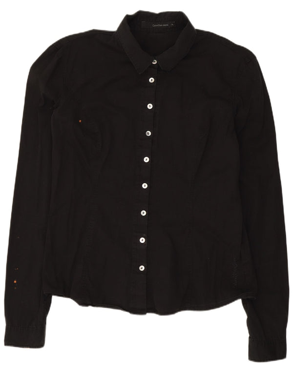 Cămașă pentru femei Calvin Klein Jeans UK 18 XL Bumbac negru