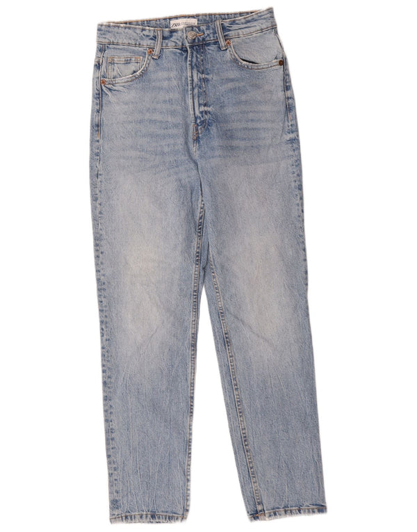 Blugi conici pentru femei cu talie înaltă Zara EU 36 XS L26 L28 Bumbac albastru