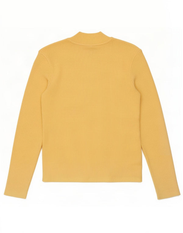 Zara Girls Top Long Sleeve 11-12 Years Yellow Viscose
