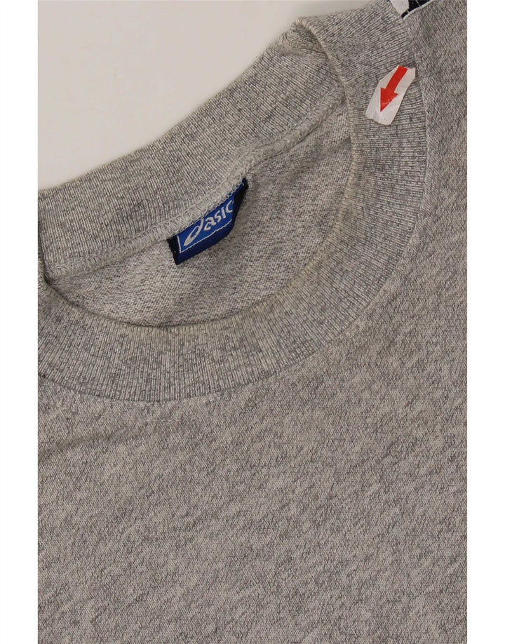 Tricou grafic Asics pentru bărbați Top, gri mediu, bumbac color bloc