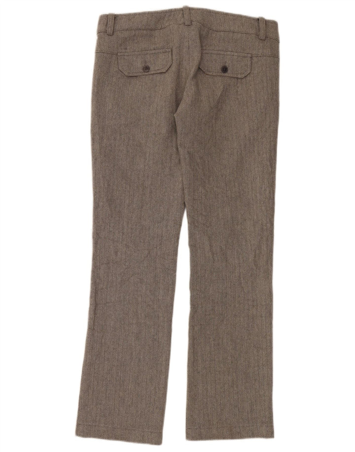Dondup Pantaloni casual bootcut pentru femei IT 44 Medium L34 L32 Gri Herringbone