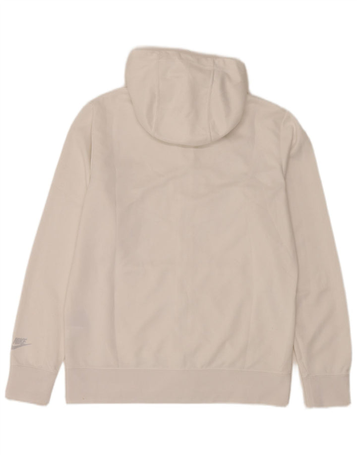 Pulover Nike Graphic Zip pentru bărbați, poliester color bloc alb mediu