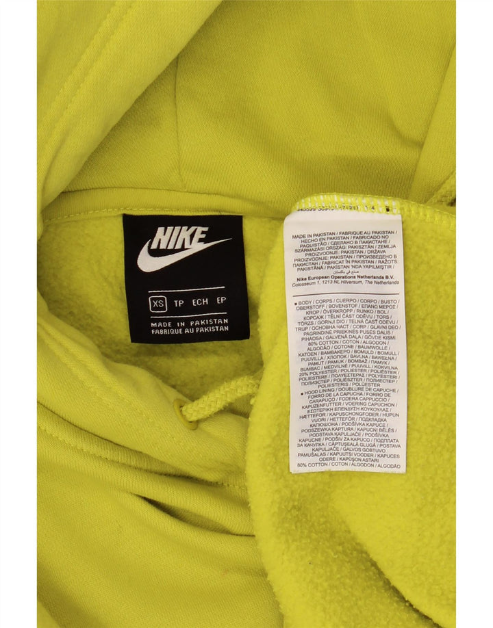 Pulover supradimensionat pentru femei NIKE UK 6 XS bumbac galben
