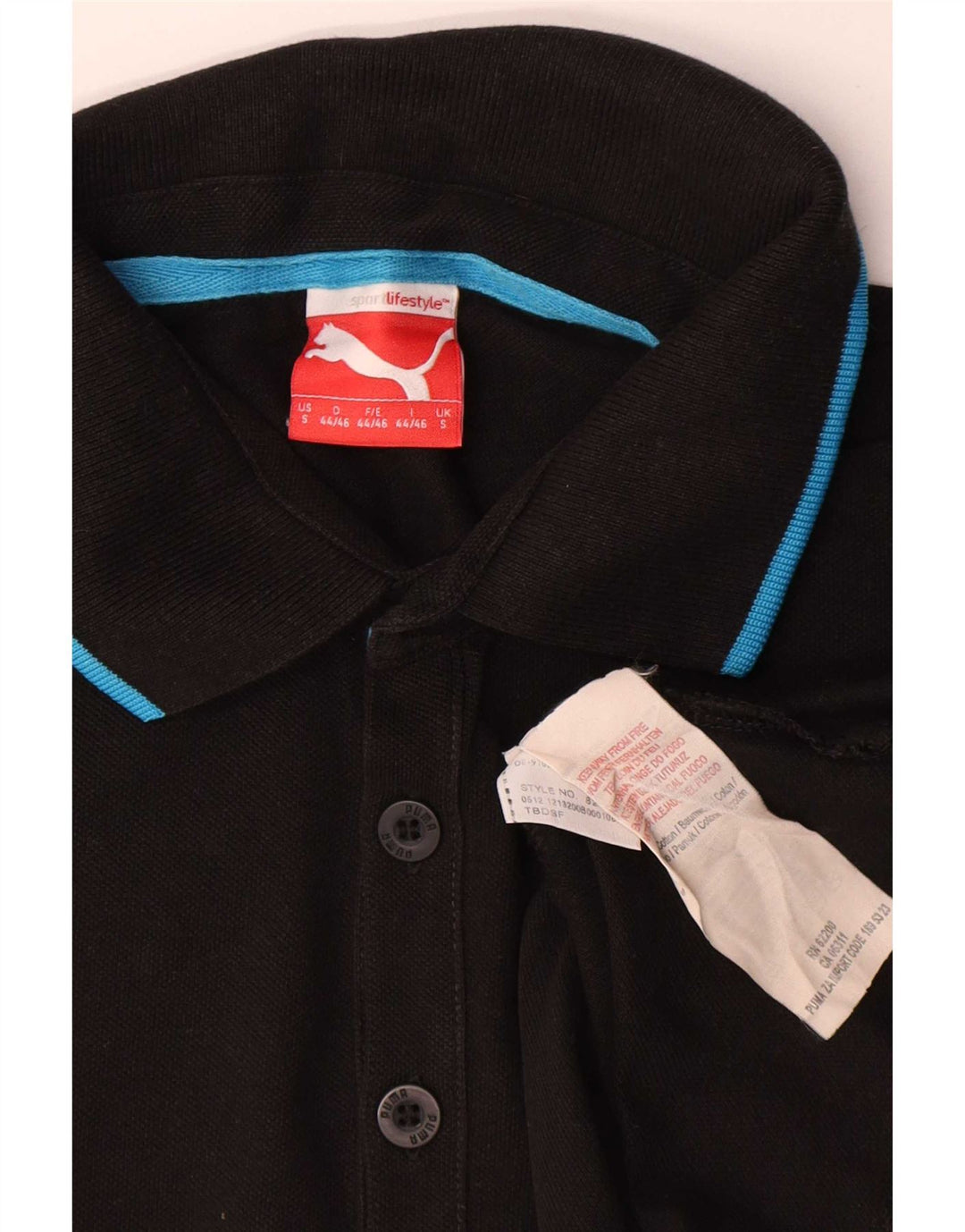 Tricou polo Puma pentru bărbați, bumbac negru mic