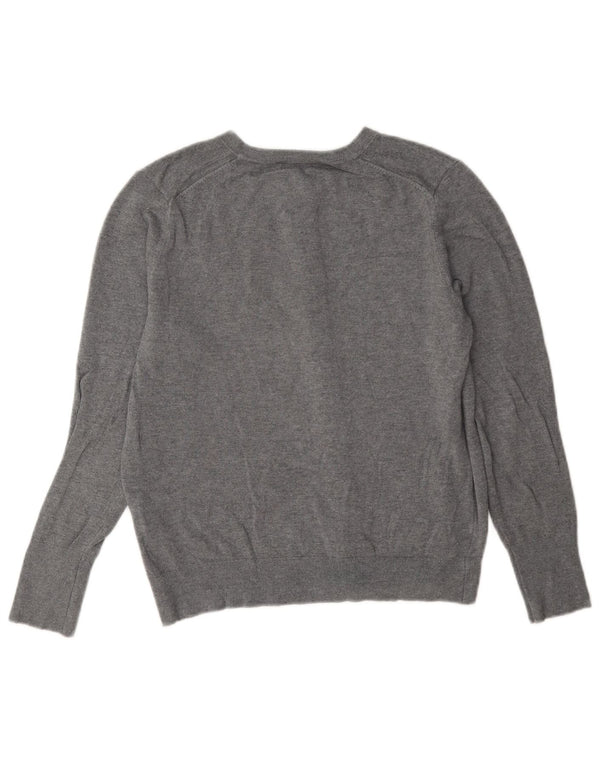 Pulover cardigan pentru femei Zara UK 14 mare, gri, viscoză, clasic