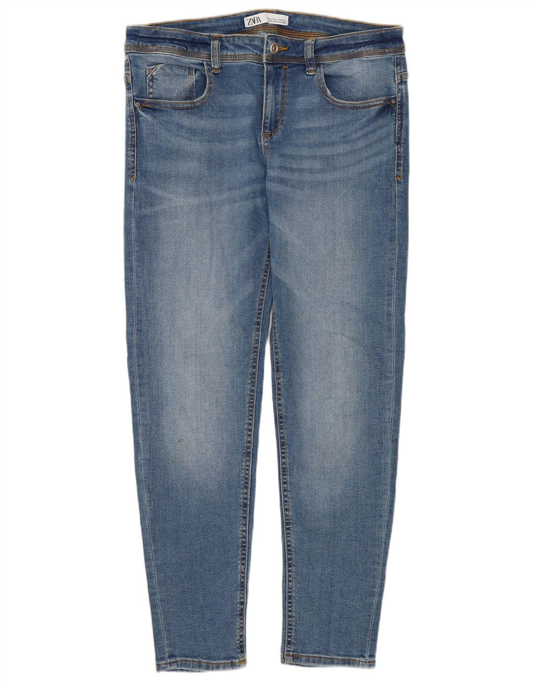 Blugi slim dama Zara EU 40 Medium W30 L26 Bumbac Albastru
