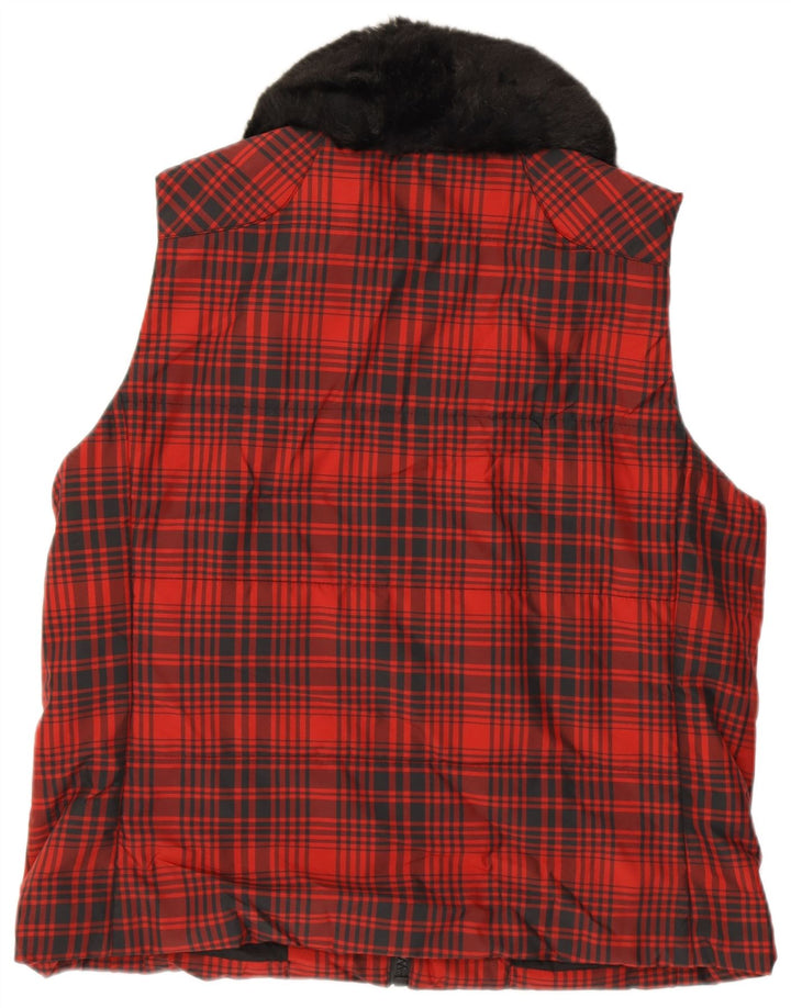 Gilet pentru femei RALPH LAUREN UK 18 XL Red Check Poliester