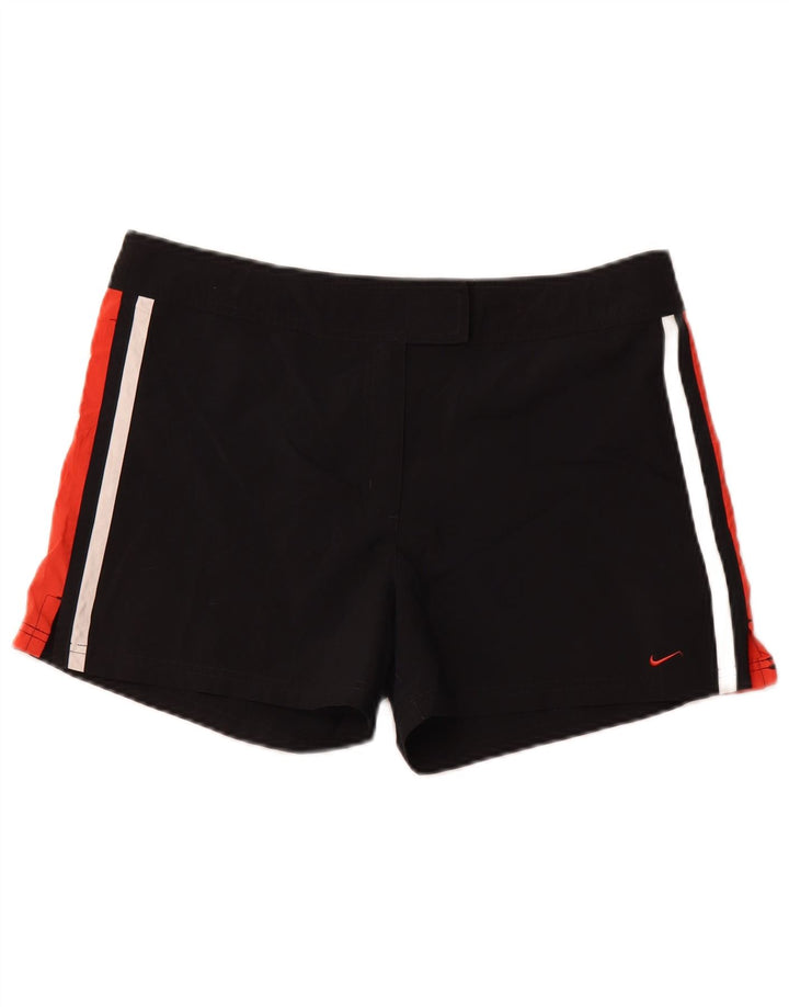 Pantaloni scurti casual pentru femei NIKE US 12/14 Large W34 Negru Colorblock Poliester