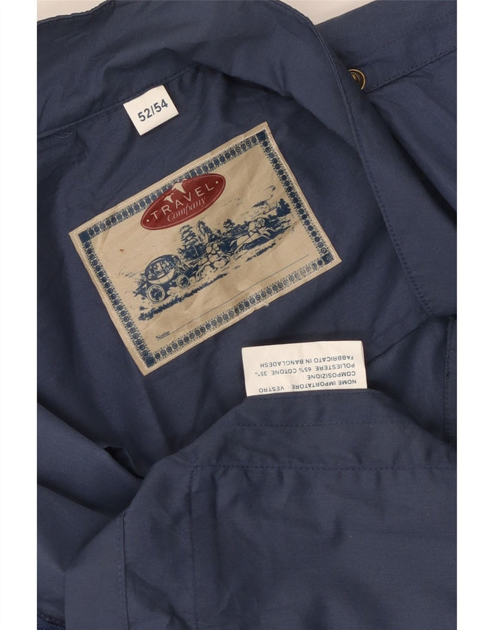 Jachetă vintage pentru bărbați IT 52 XL poliester albastru
