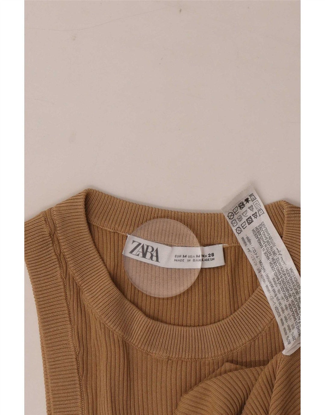 Vest Vest Top Femei Zara UK 12 Maro Mediu Poliester
