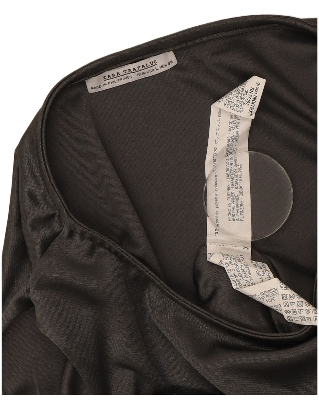 Rochie fără mâneci pentru femei Zara UK 14 Poliester argintiu mare