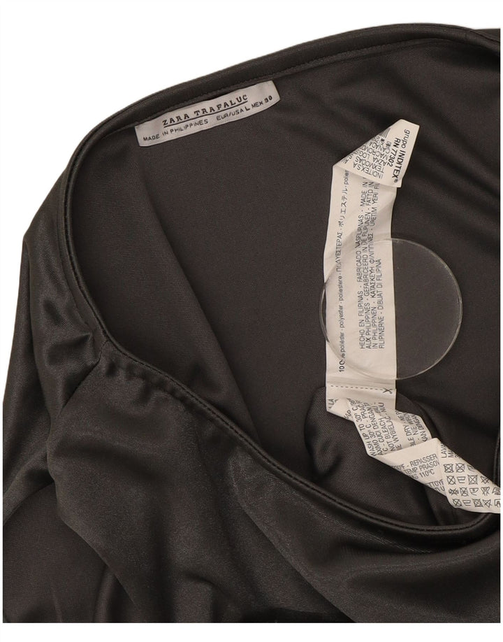 Rochie fără mâneci pentru femei Zara UK 14 Poliester argintiu mare