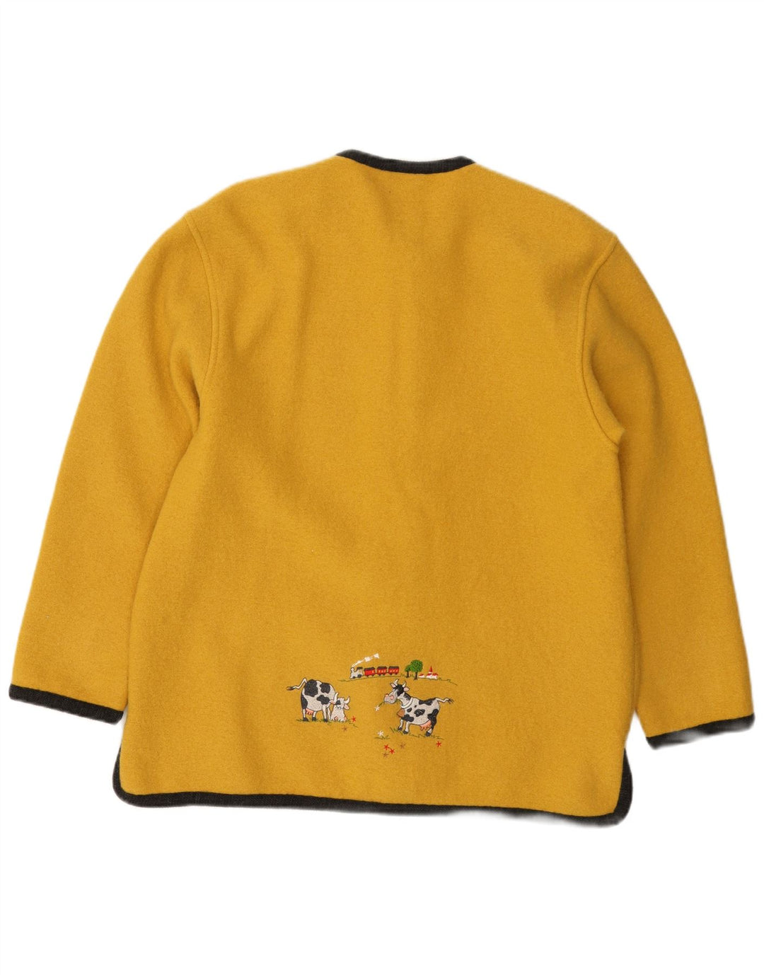 Pulover cardigan pentru femei GEIGER EU 42 Lână nouă galbenă mare