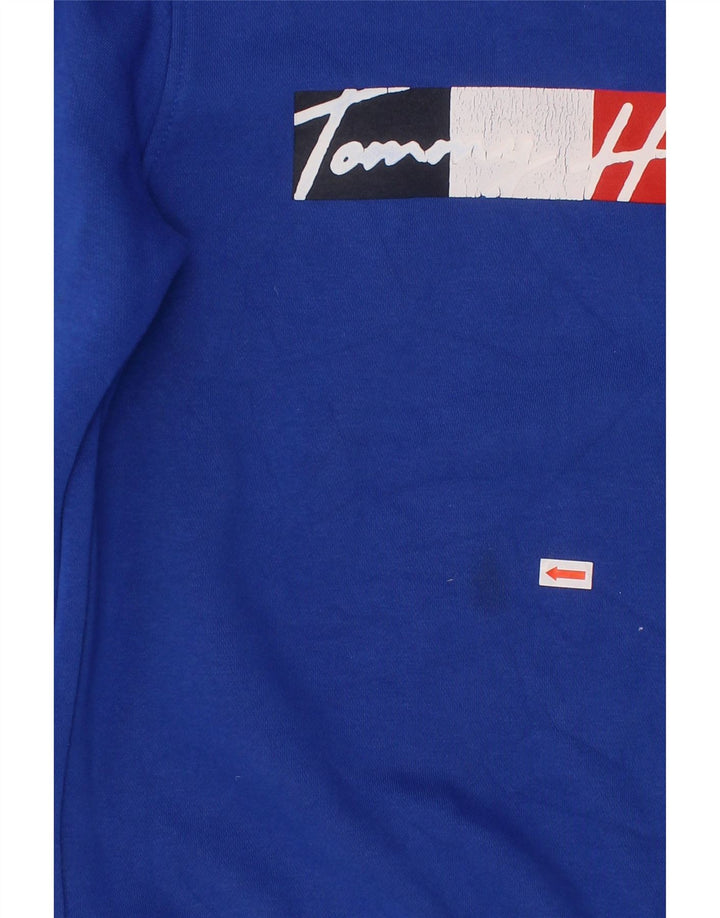TOMMY HILFIGER Hanorac grafic pentru băieți Pulover 8-9 ani Bumbac albastru mediu