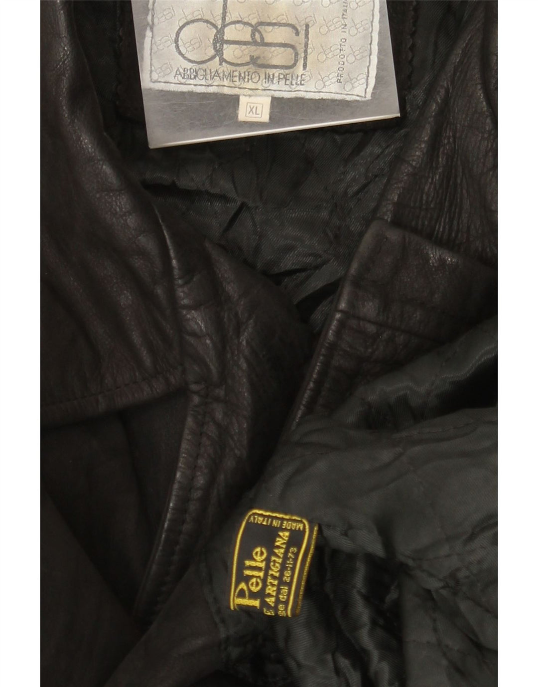 Jachetă din piele pentru bărbați Desi, cu dublu piept, UK 42 XL, piele neagră