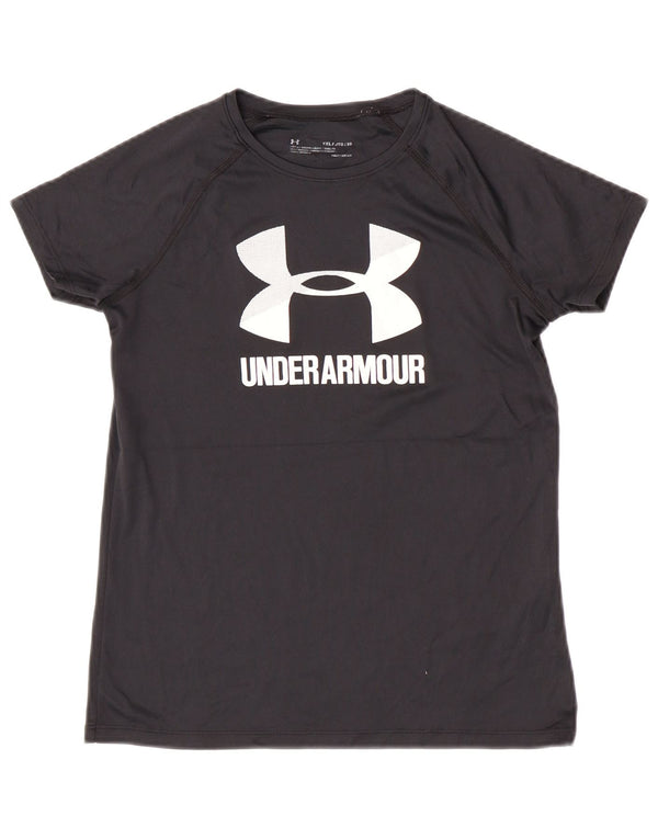 Tricou grafic Under Armour pentru fete Top 13-14 ani XL Black Sports