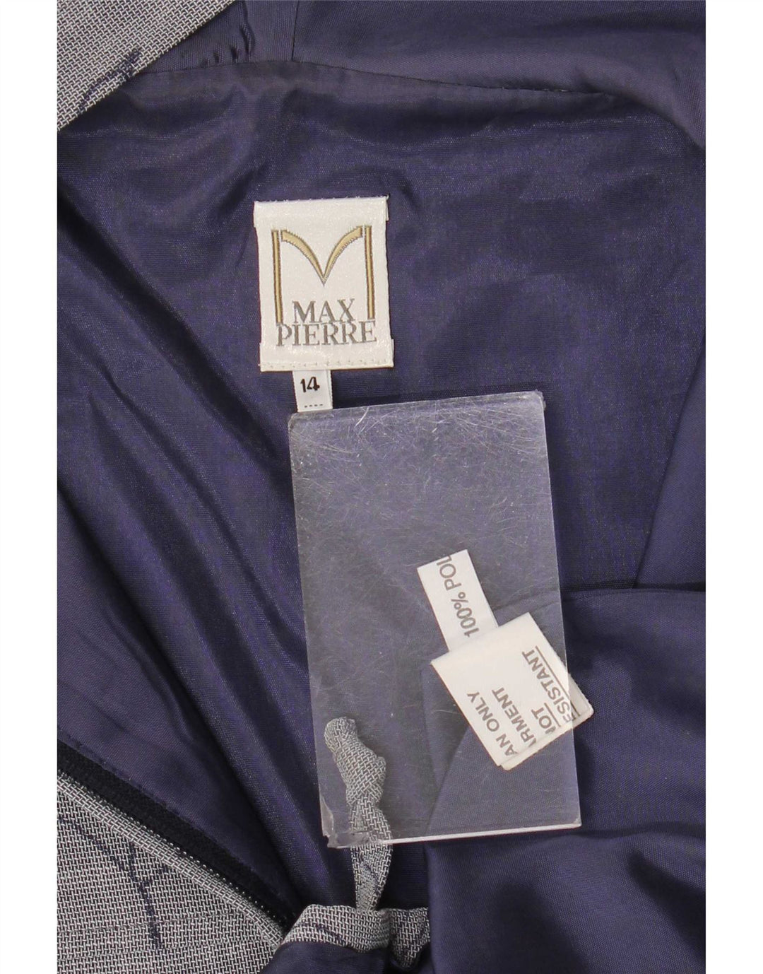 Gilet cu glugă Max Pierre pentru femei UK 14, mare, gri, poliester floral