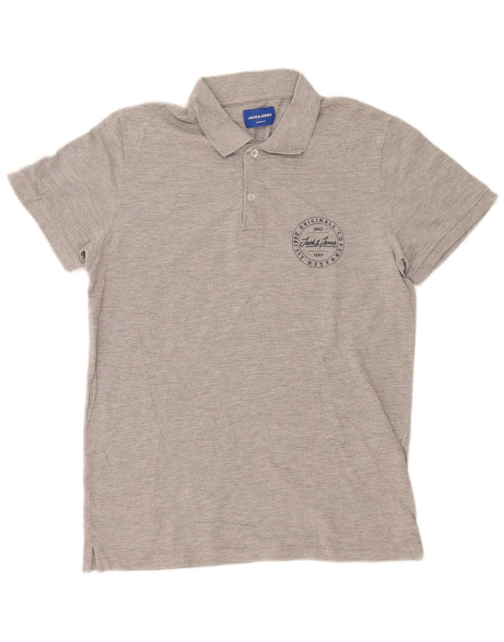 Tricou polo Jack & Jones pentru bărbați, bumbac, gri mediu