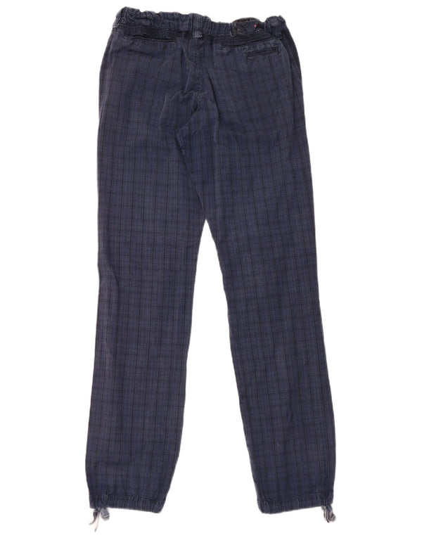 Think Pink Pantaloni de jogging dama casual XS W25 L32 bleumarin Check