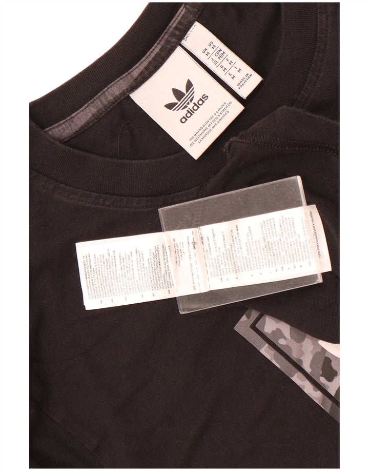 Tricou grafic Adidas pentru bărbați Top mediu negru bumbac