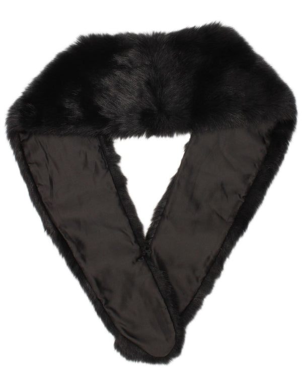 Eșarfă pentru femei Phase Eight cu furat de blană artificială, mărime, poliester negru iarnă