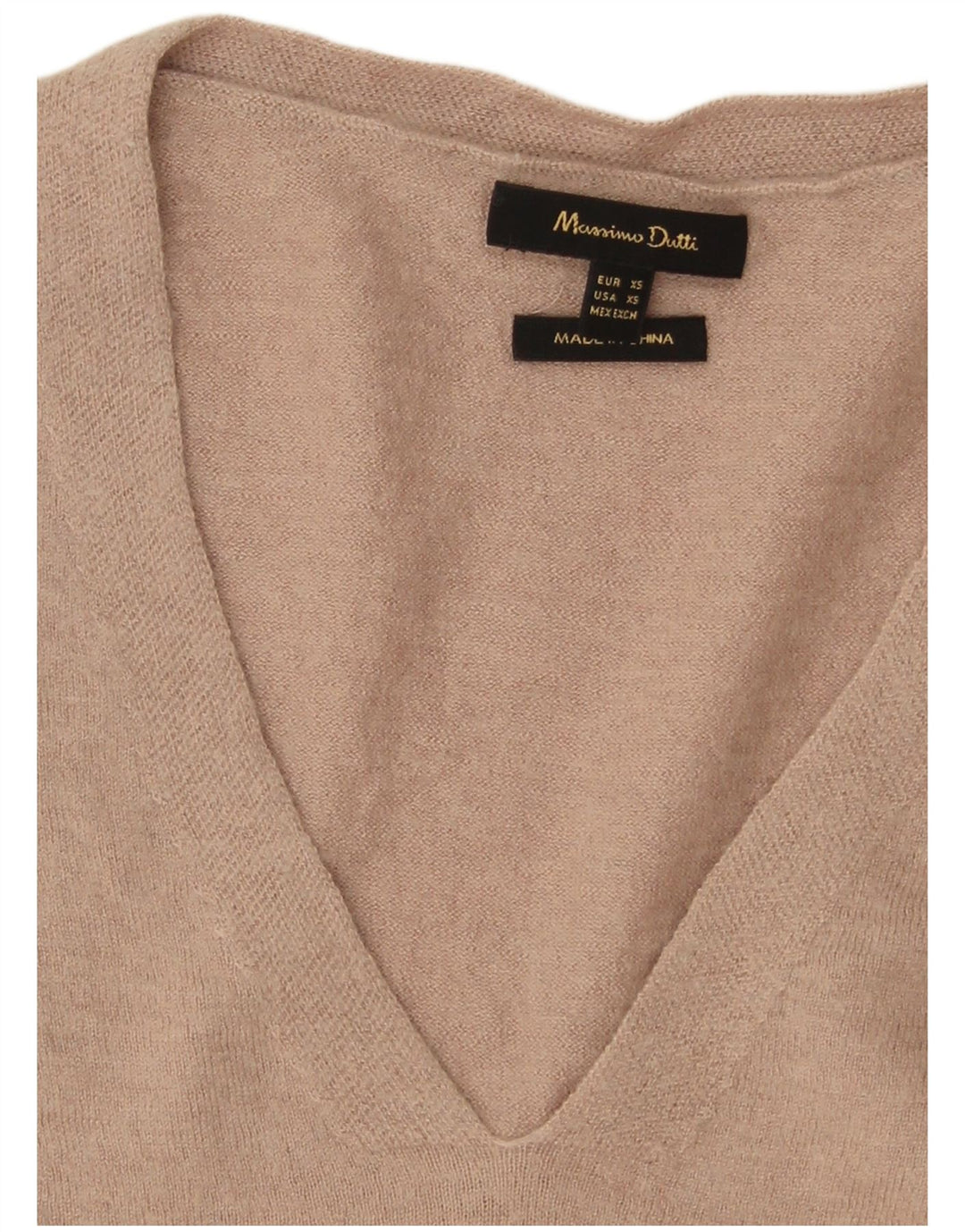 Pulover de damă Massimo Dutti cu decolteu în V supradimensionat UK 6 XS gri
