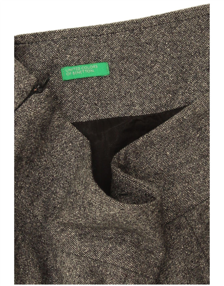 Fusta dreaptă pentru femei Benetton W32 mare gri
