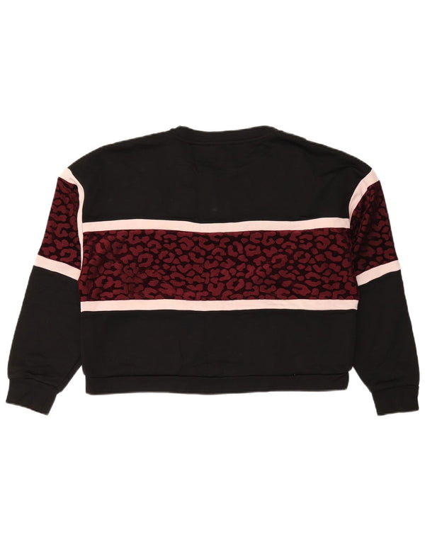 Pulover supradimensionat pentru femei Guess UK 14 Medium Black Animal Print
