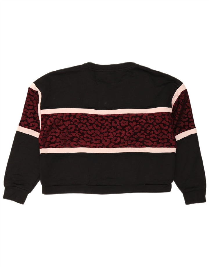 Pulover supradimensionat pentru femei Guess UK 14 Medium Black Animal Print