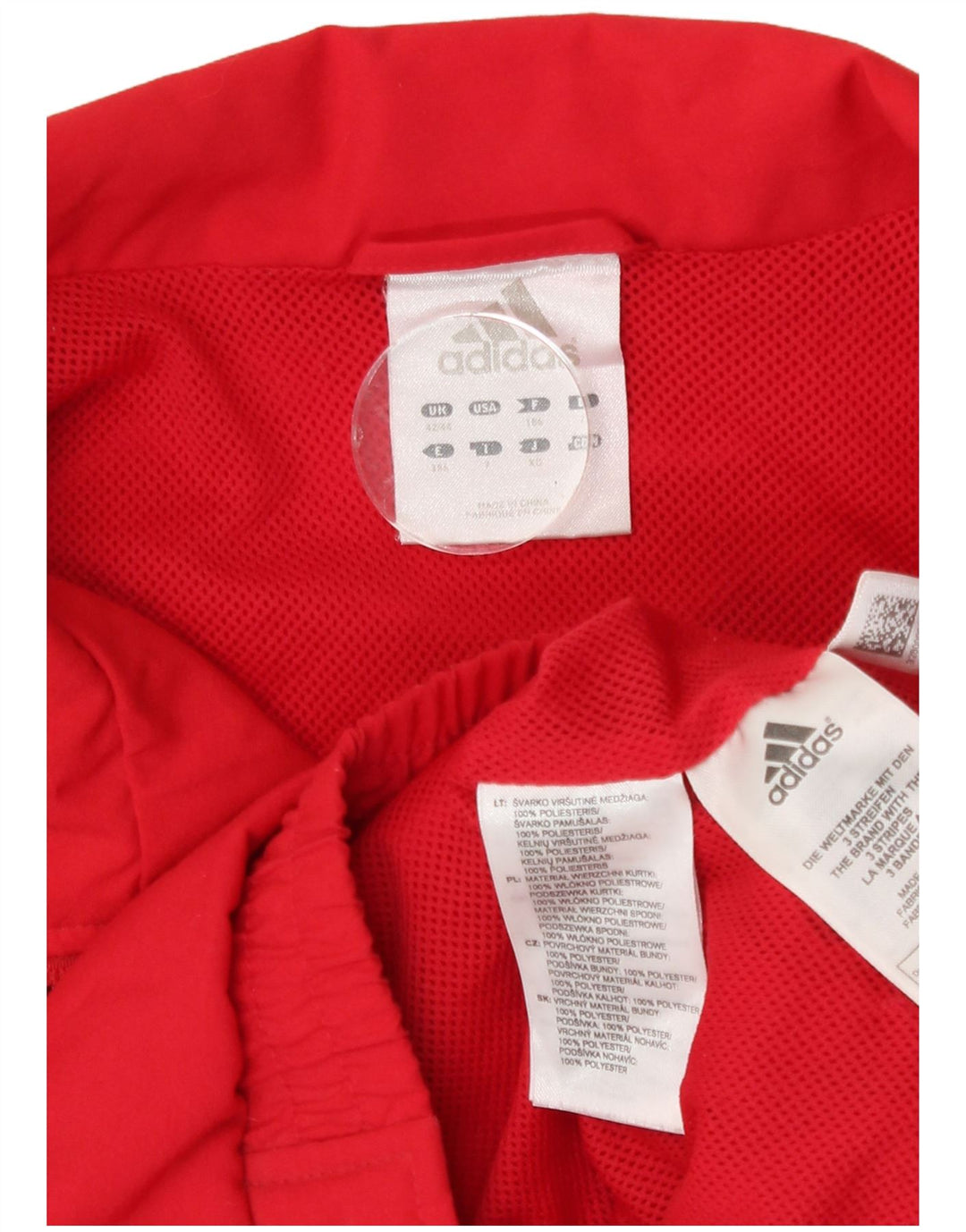 Jachetă de trening Adidas pentru bărbați Marea Britanie 42/44 Poliester color bloc roșu mare