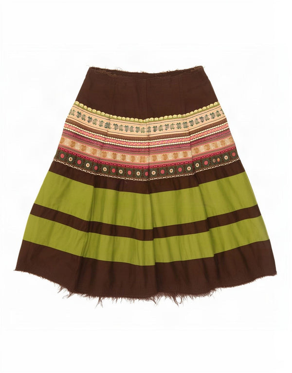 Fustă A-Line pentru femei Benetton IT 42 Medium W30 Multicolor Colorblock