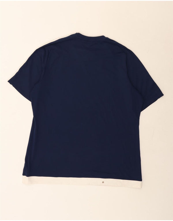 Tricou Adidas Climalite pentru bărbați Top XL Bleumarin Poliester Colorblock