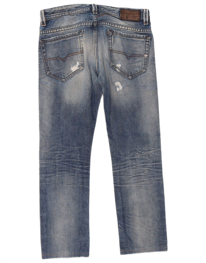 Diesel pentru bărbați Thavar blugi distressed drepte W31 L27 albastru