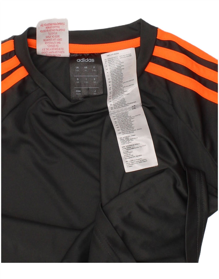 Tricou Adidas Climalite pentru baieti Top 7-8 ani poliester gri