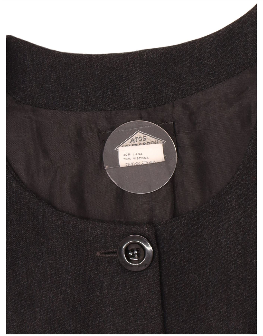 Jachetă blazer fără mâneci cu 5 nasturi Atos Lombardini pentru femei IT 46 mare gri